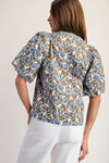 eesome Botanical Puff Sleeve Blouse Top