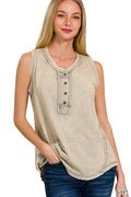 Sleeveless Top - Blush & Cactus
