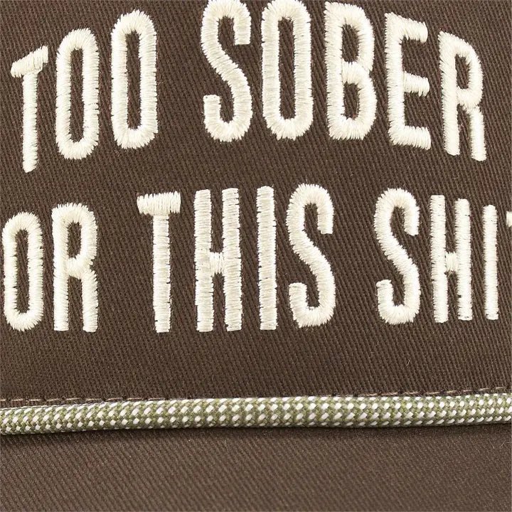 Too Sober Trucker Hat - Blush & Cactus