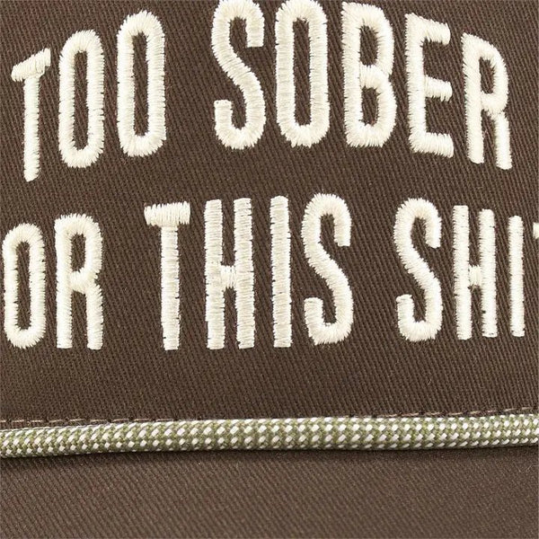 Too Sober Trucker Hat - Blush & Cactus