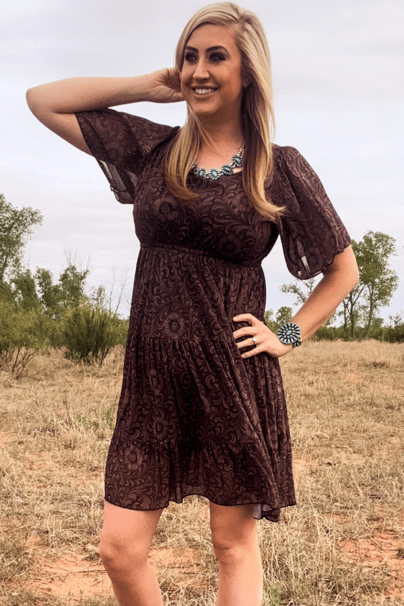 Copper Canyon Bronzed Dress - Blush & Cactus