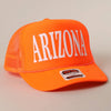 ARIZONA Text Printed Mesh Back Foam Trucker Hat