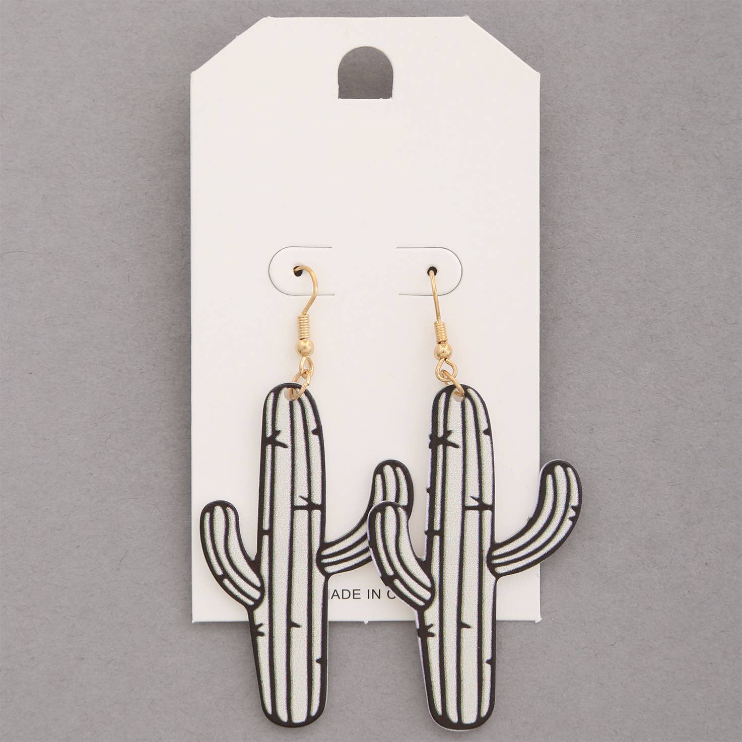 WESTERN STYLE CACTUS DANGLE EARRING