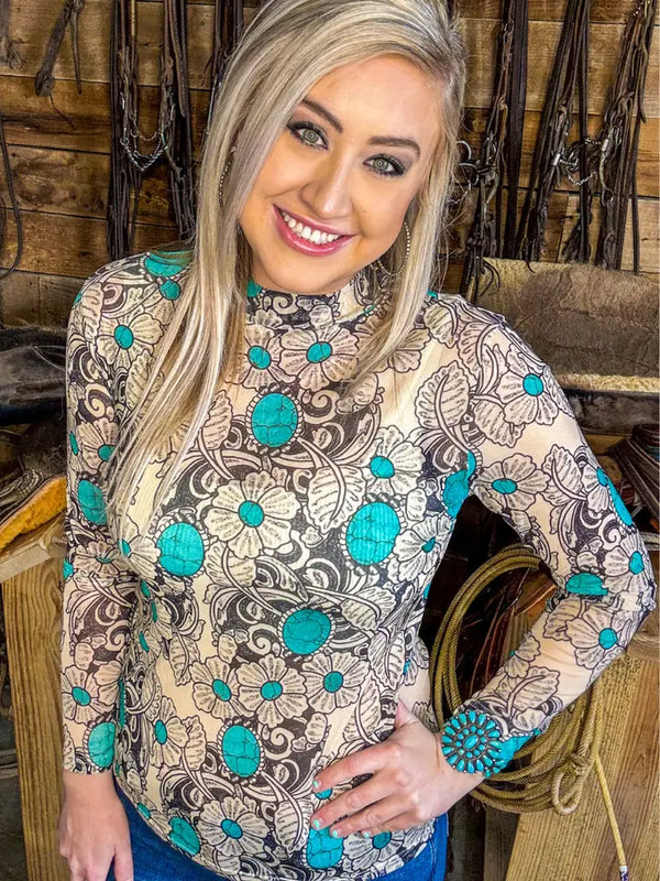 Tattoos On This Town Mesh Top