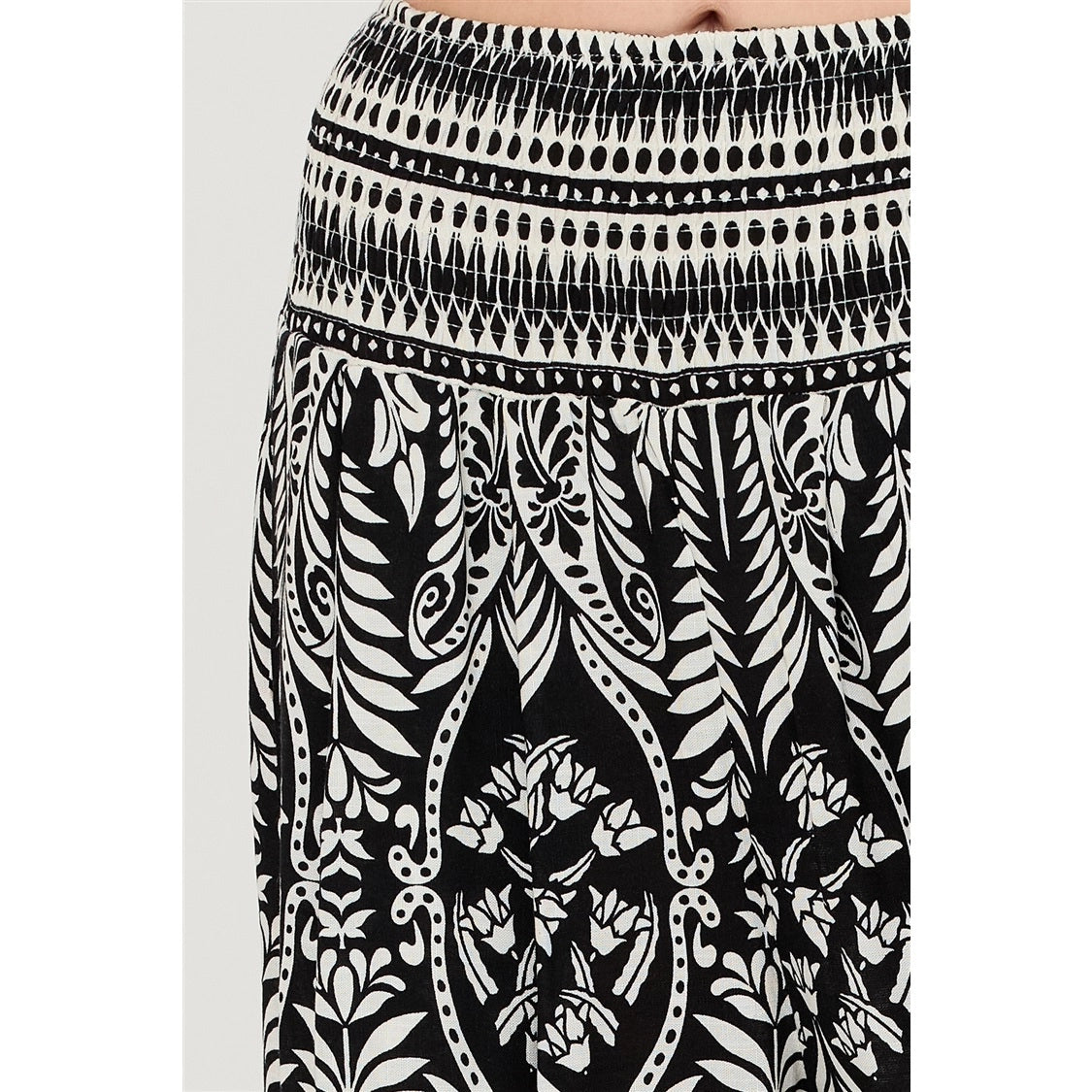 Smocked Waist Floral Pants