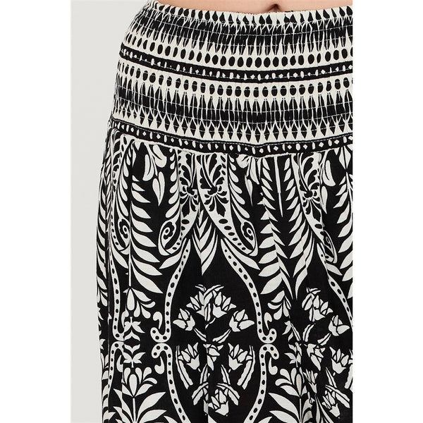 Smocked Waist Floral Pants