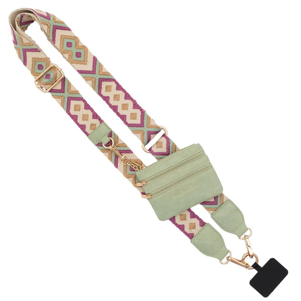Clip & Go Strap w/Zippered Pouch - Blush & Cactus