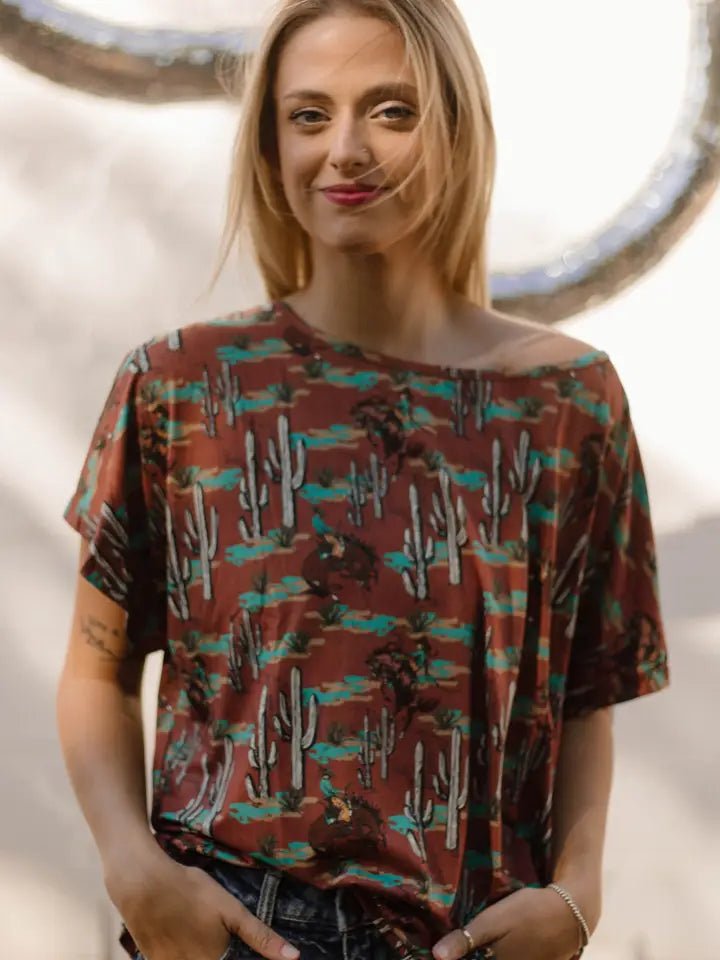 High Desert Hustle Top - Blush & Cactus