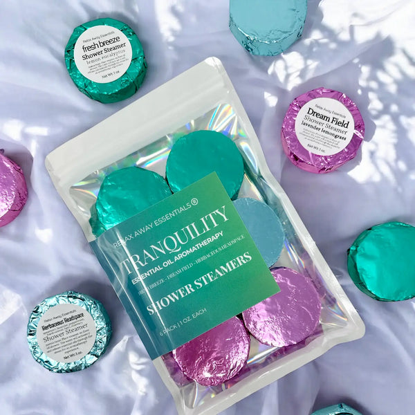 Tranquility Shower Steamers 6 Pack - Made in USA - Blush & Cactus