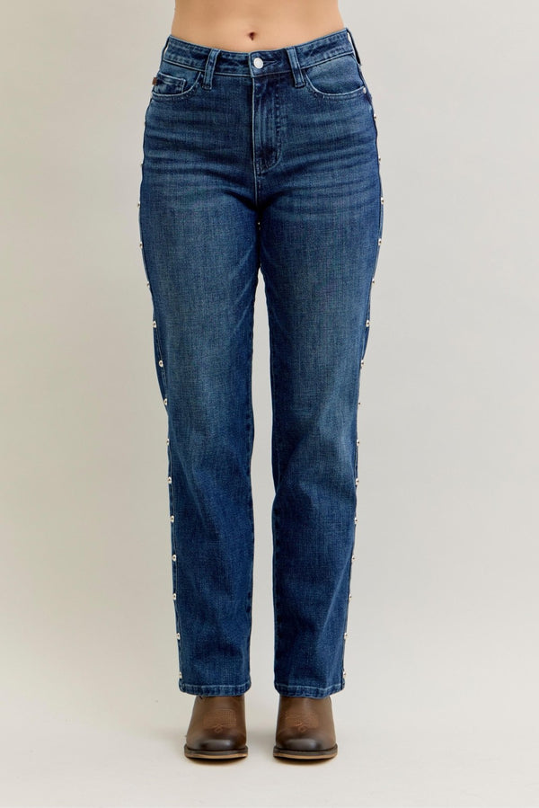 Judy Blue HW Straight Dome Studs Detail