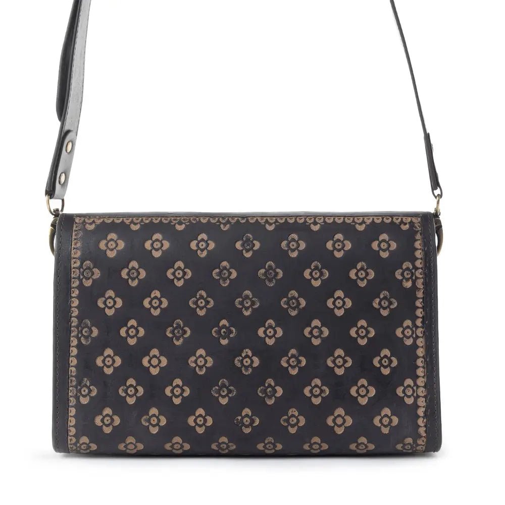 Lark Hand-Tooled Bag - Blush & Cactus