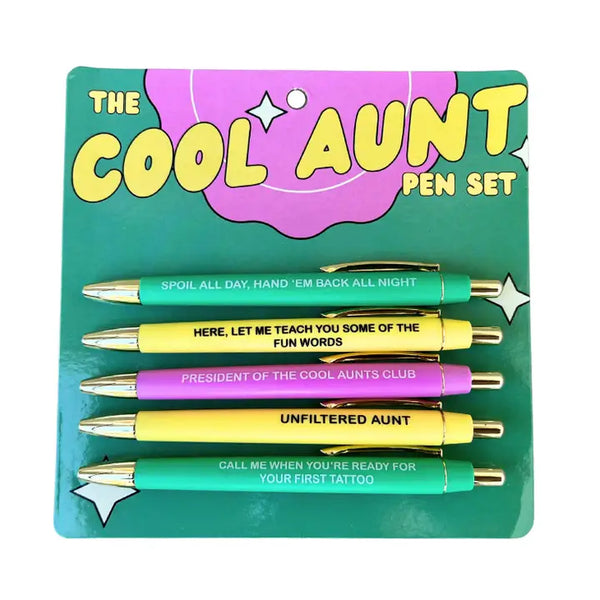 Cool Aunt Pen Set (Funny, Gift, Family)