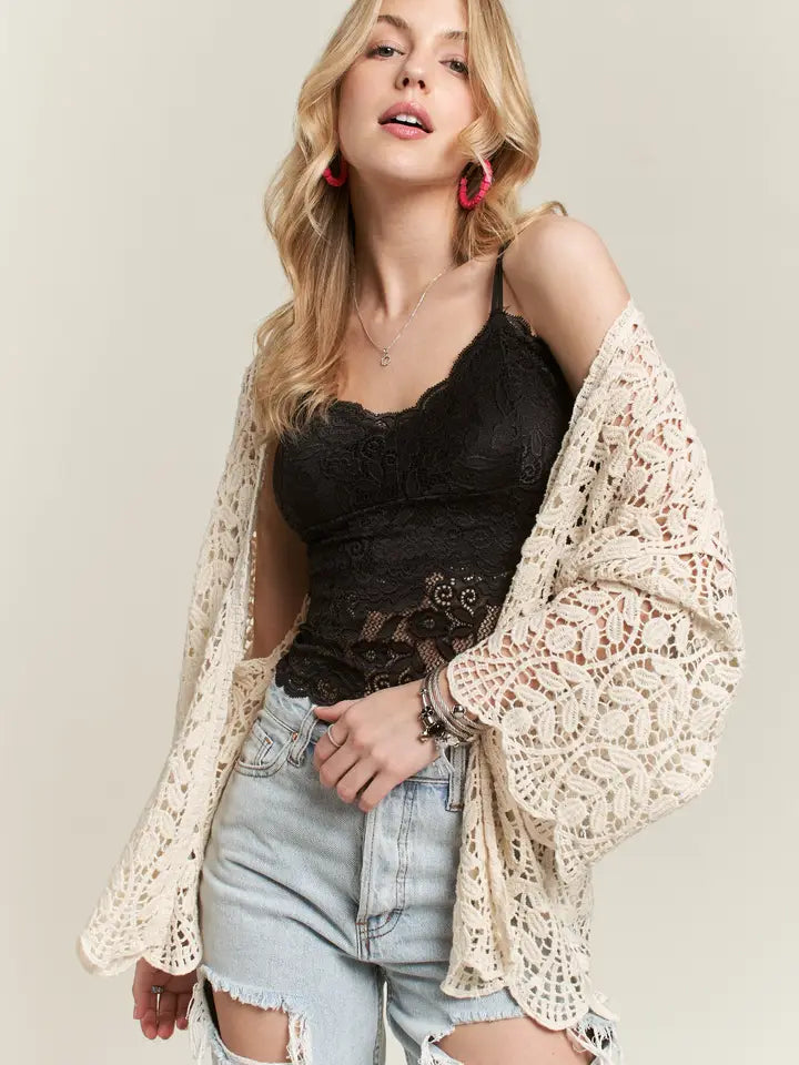Leaf Pattern Cardigan