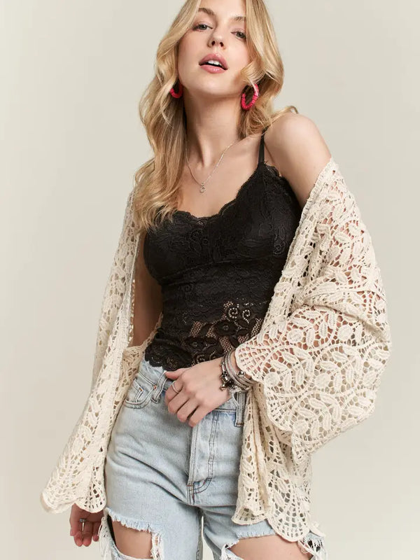 Leaf Pattern Cardigan
