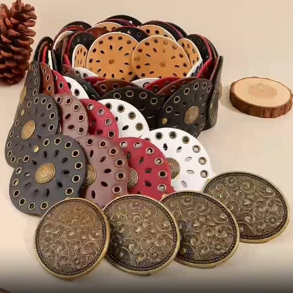 Western Studded Oval Disc