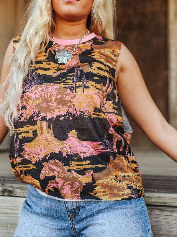 Tizzy Tank *Desert - Blush & Cactus