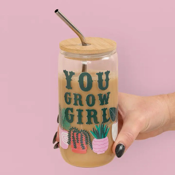 You Grow Girl Plant Glass Can