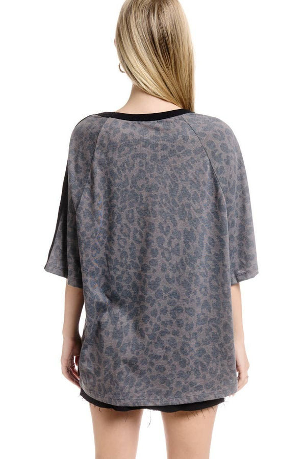 Free Spirit Dreamer Leopard Oversized Tee