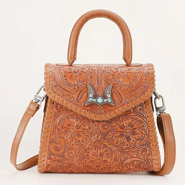 Loyal West Leon Mini Handle Purse - Brown - Blush & Cactus