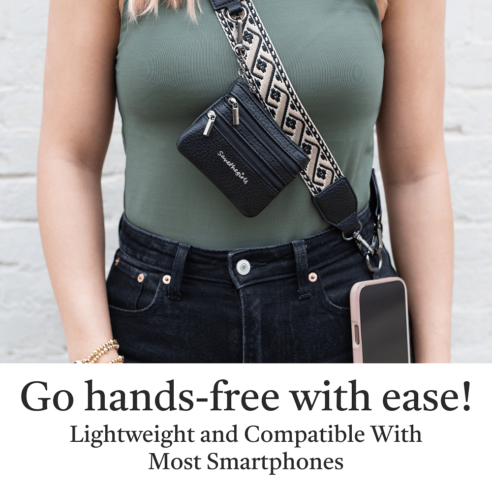 Clip & Go Strap w/Zippered Pouch XOXO - Blush & Cactus