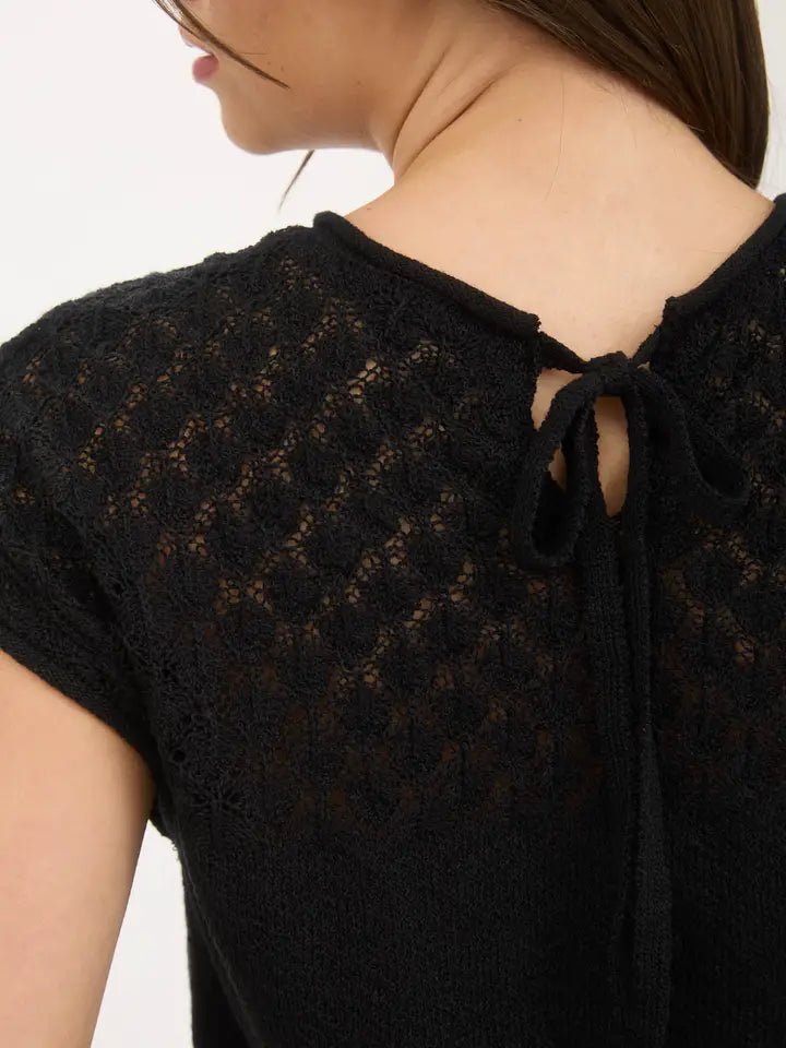Sienna Tie - Back Sweater - Blush & Cactus
