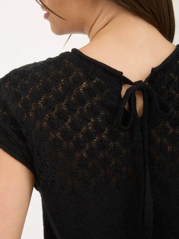 Sienna Tie - Back Sweater - Blush & Cactus