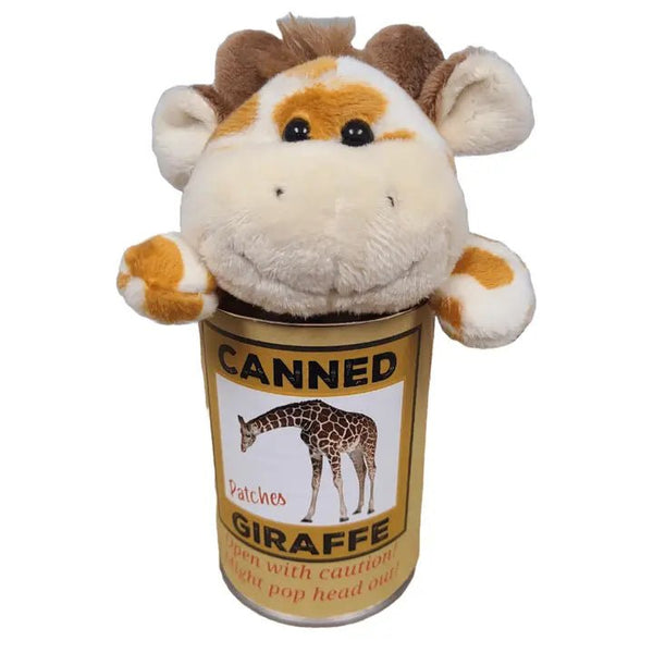 Patches the Canned Giraffe - Stuffed Animal Plush W/Jokes - Blush & Cactus