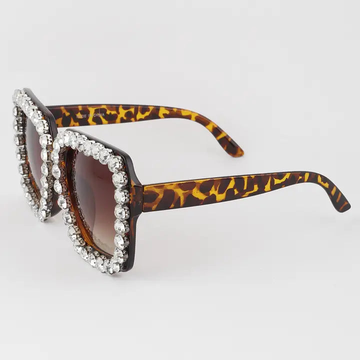 Rhinestone Box Sunglasses