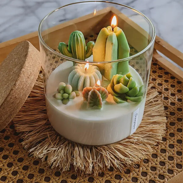 Large 3-wick Terrarium Candle | Soy Blend -2 Scents
