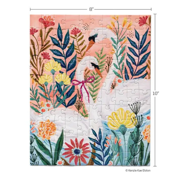 Serene Swans 100 Piece Puzzle Snax, Gift For Her