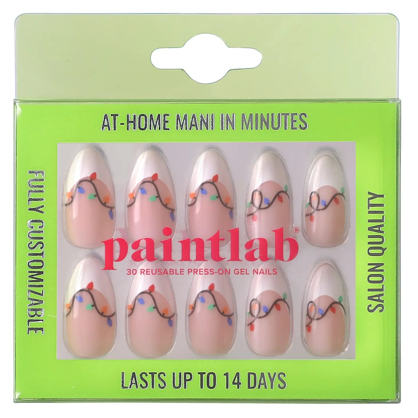 PaintLab Jingle Lights Press - On Nails - Blush & Cactus
