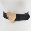 Hammered Heart Shape Buckle Belt