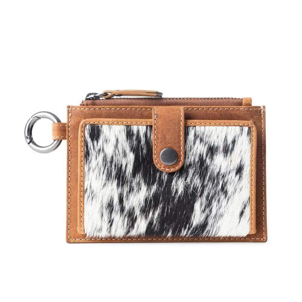 Wind Rider Credit Card Holder in Black & White - Blush & Cactus