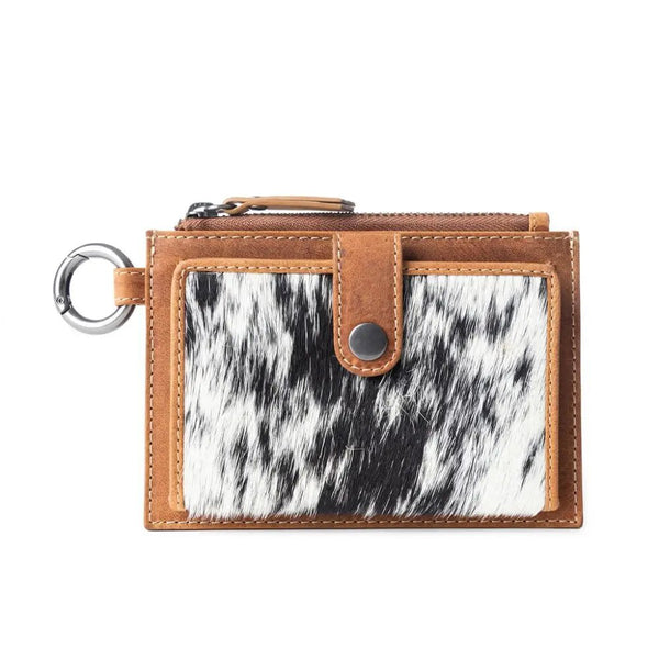 Wind Rider Credit Card Holder in Black & White - Blush & Cactus