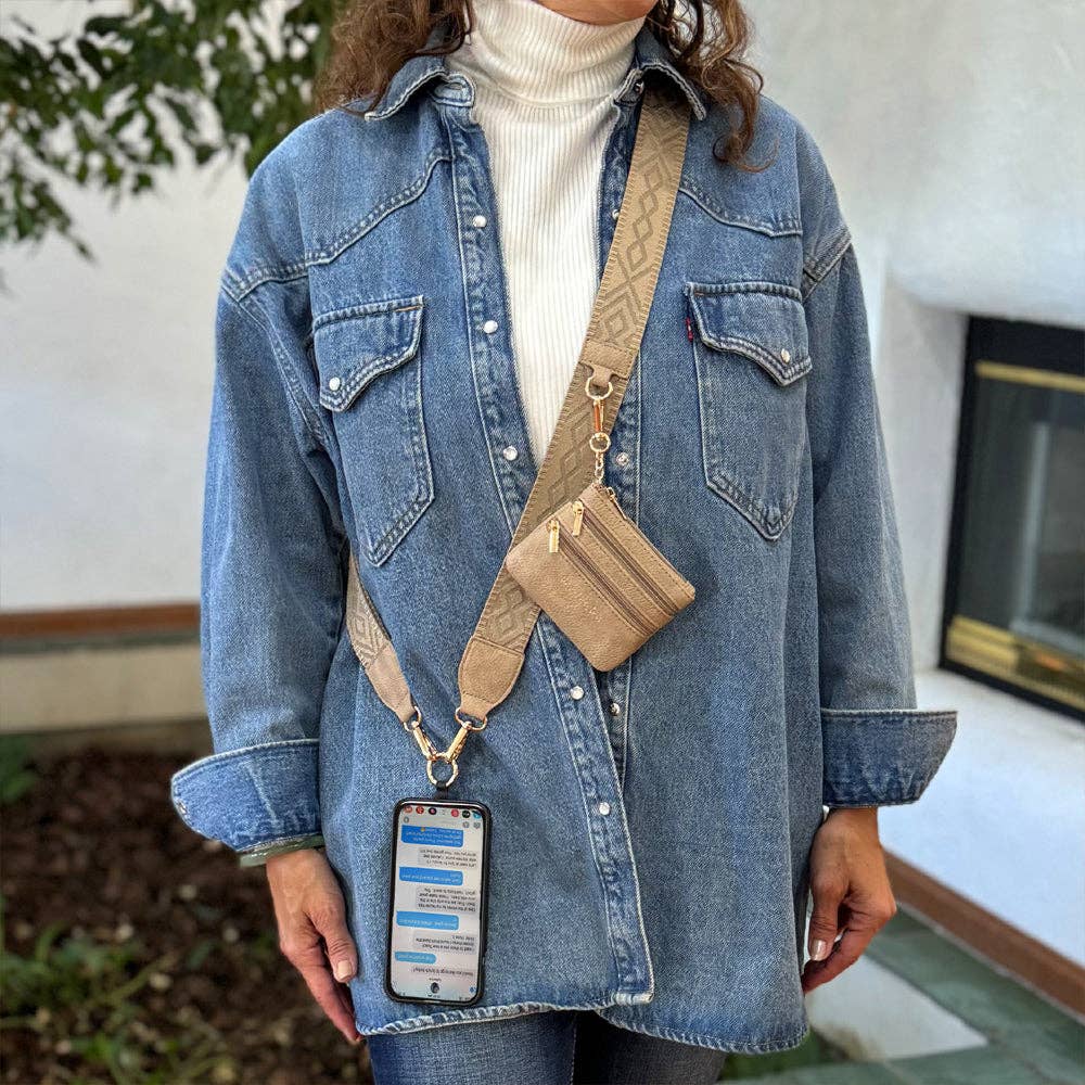 Clip & Go Strap w/Zippered Pouch Classic - Blush & Cactus