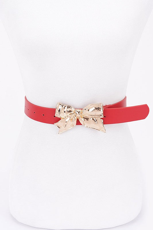 Metal Ribbon Buckle Belt