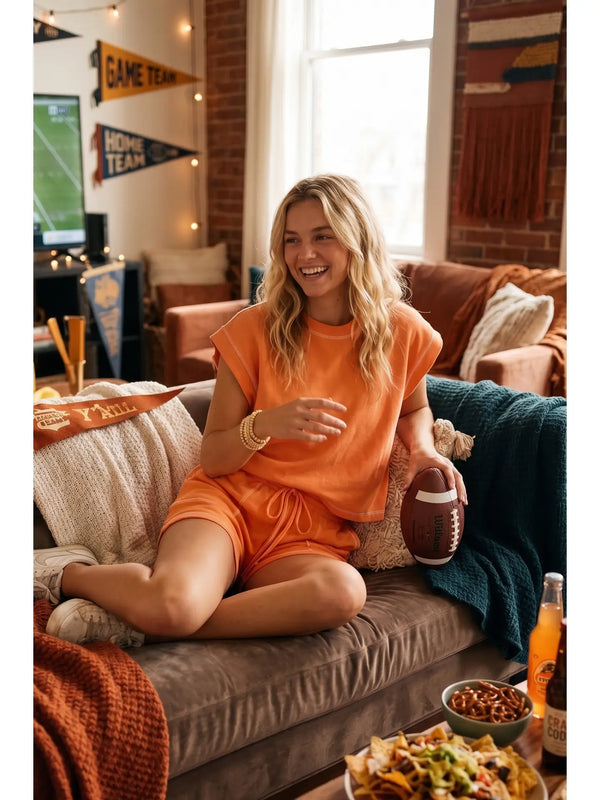 Scuba Contrast Stitch Game Day Lounge Set