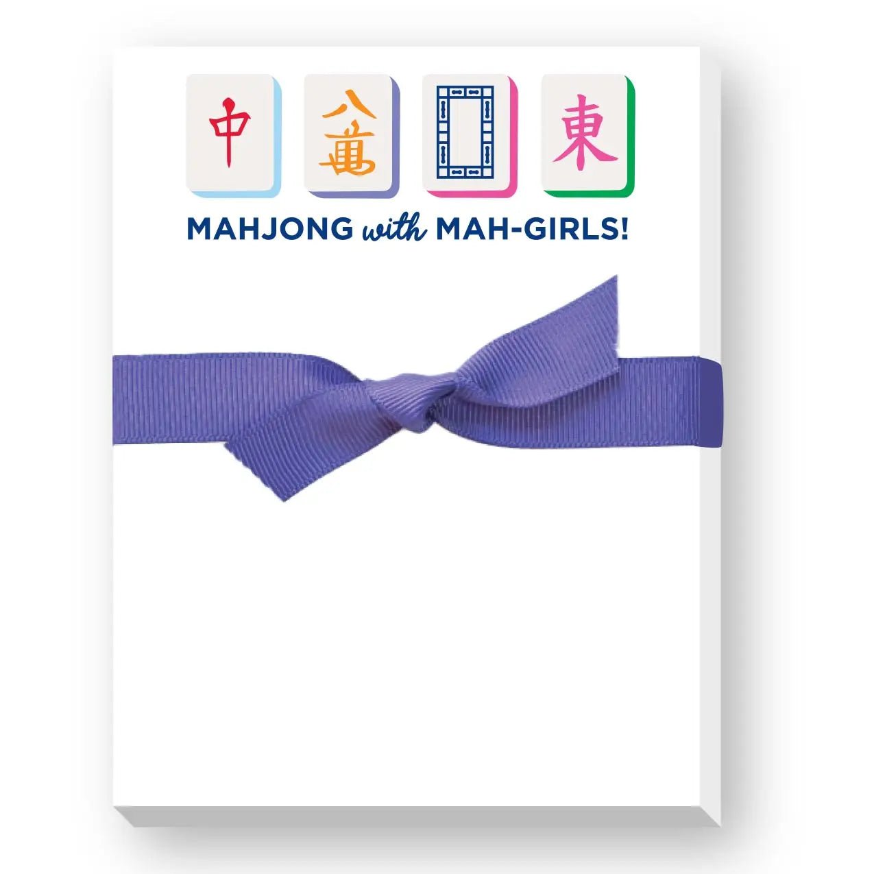 Mahjong with Mah-Girls Mini Notepad - Blush & Cactus