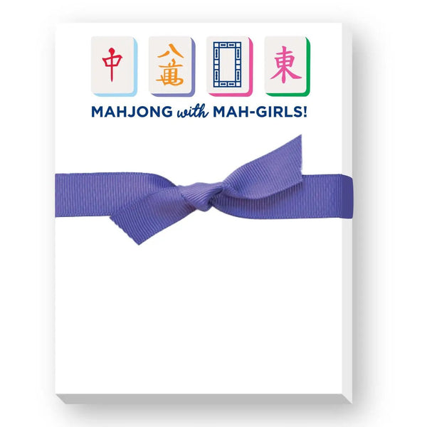 Mahjong with Mah-Girls Mini Notepad - Blush & Cactus