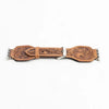 Myra Lone Star Handtooled Leather Watch Band in Antique Saddle Brown