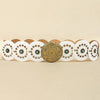 Studded Circular Disc Snap Y Shape Belt