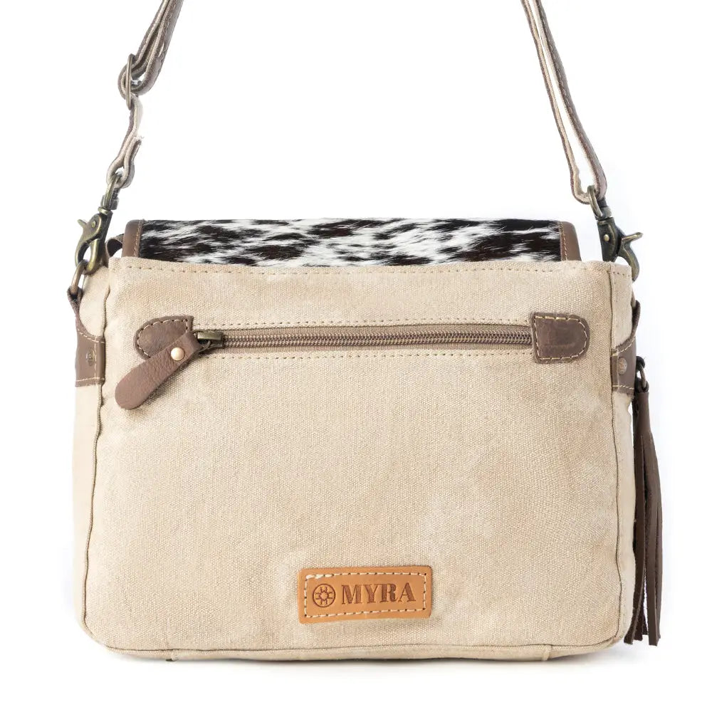 Meadowhide Western Shoulder Bag For Women in Brown with Hairon Flap