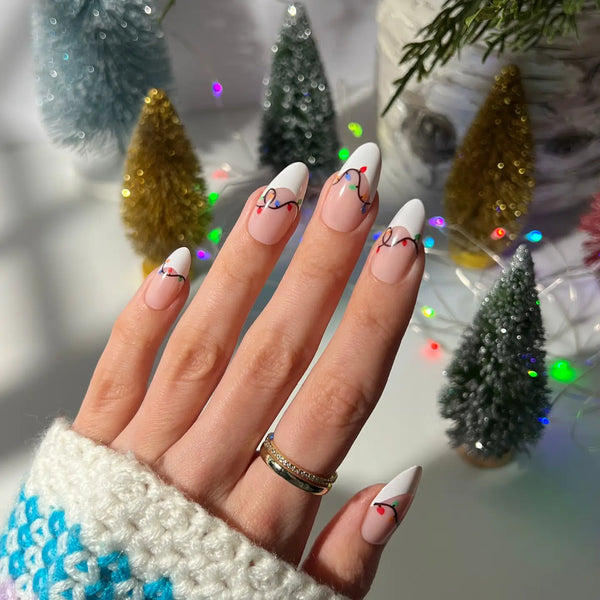 PaintLab Jingle Lights Press - On Nails - Blush & Cactus