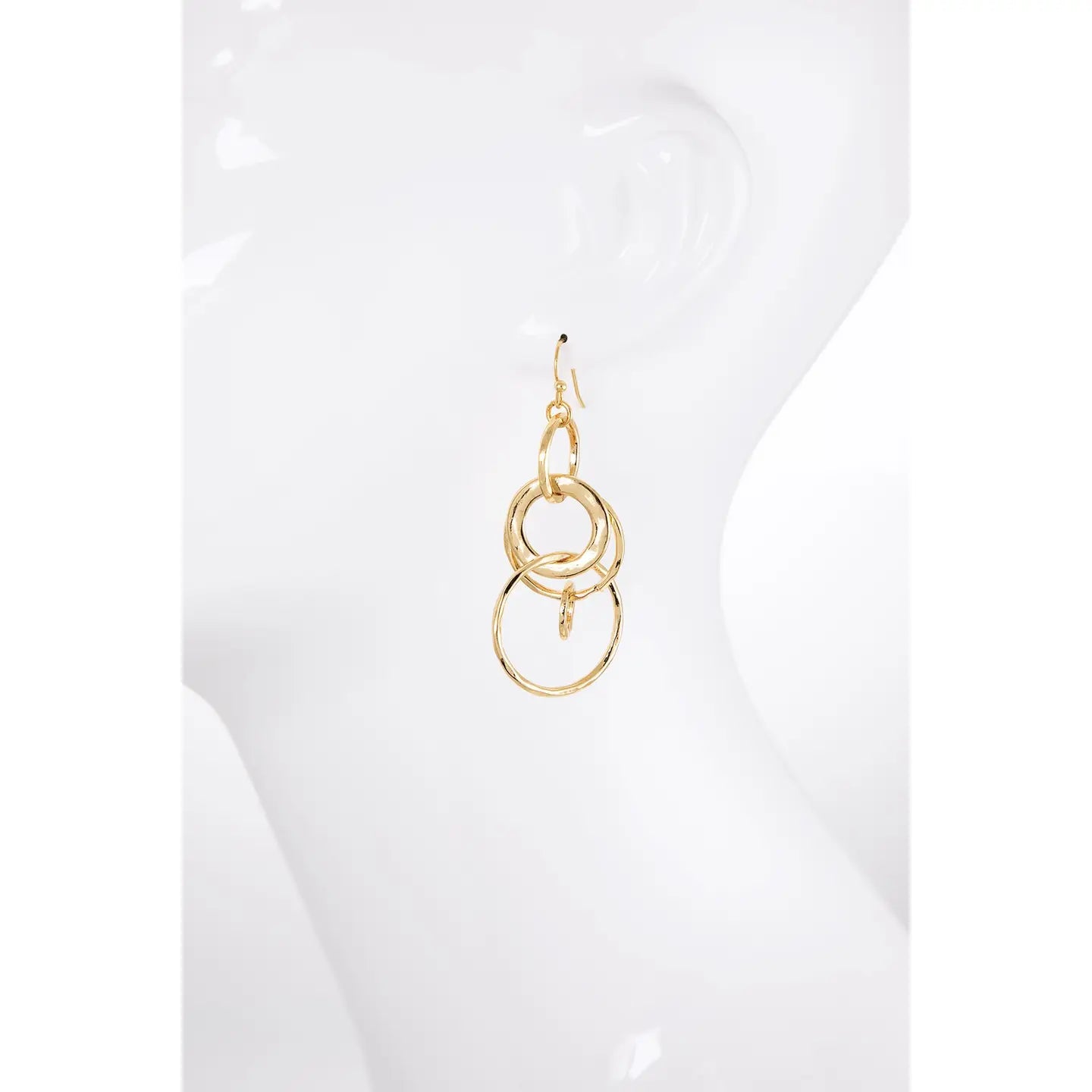 Interlocking Hoop Drop Earrings - Blush & Cactus
