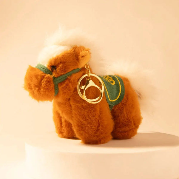 Western Whimsy Horse Bag Charm in Brown - Blush & Cactus
