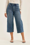 Judy Blue Hw "dottie" Wide Crop Md Quarry Fade