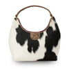 Myra Medium Purse - Black & White Cowhide