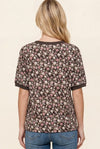 Flroal Printed Jersey Top