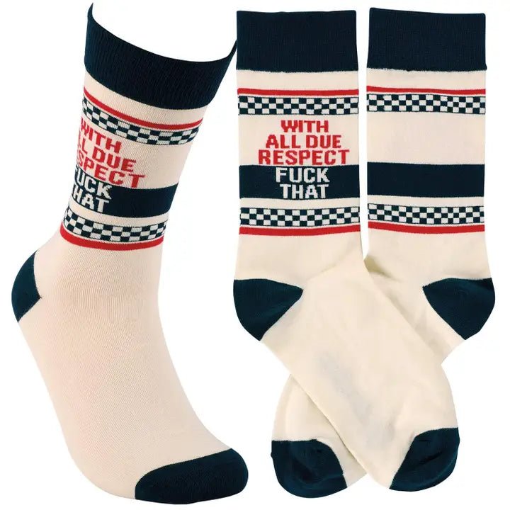 All Due Respect Socks - Blush & Cactus