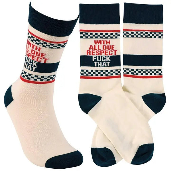 All Due Respect Socks - Blush & Cactus
